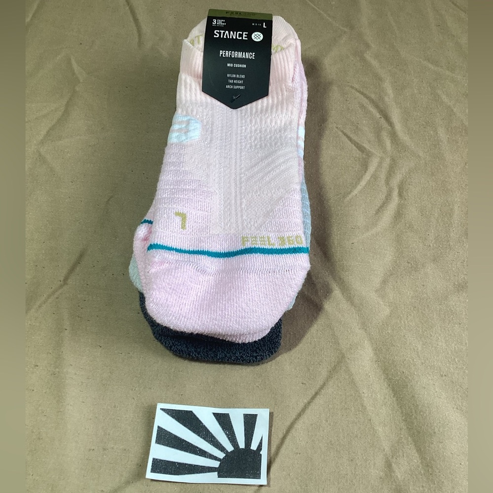 Stance Performance Mid Cushion Tab Height Mesh Tab 3 Pack Multi M: 9-13 L
